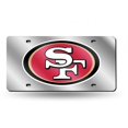 thumbnail image 1 of San Francisco 49ers Silver Laser License Plate, 1 of 1