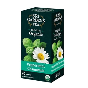 Sri Gardens Tea Organic Peppermint Camomille, 20 Tea Sacs