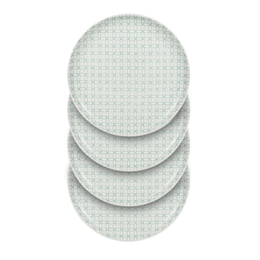 Mainstays Alessandra Mint 4-pack Stoneware Dinner Plate Set, 10.5"