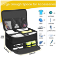 thumbnail image 3 of Golf Trunk Organizer with Shoe Storage, Multi-Compartment Car Storage Box Golf Accessories,1 * Golf Storage Bag,Black, 3 of 8