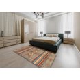 thumbnail image 4 of Ahgly Company Tapis d'Intérieur Carrés Abstraits Brun Chameau, Tapis de Zone Abstraits, 5 Pieds Carré, 4 of 6