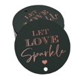 thumbnail image 1 of Inkdotpot Pack Of 100 Real Rose Gold Foil Paper Tags Let Love Sparkle Wedding Favor Hang Tags, 1 of 6