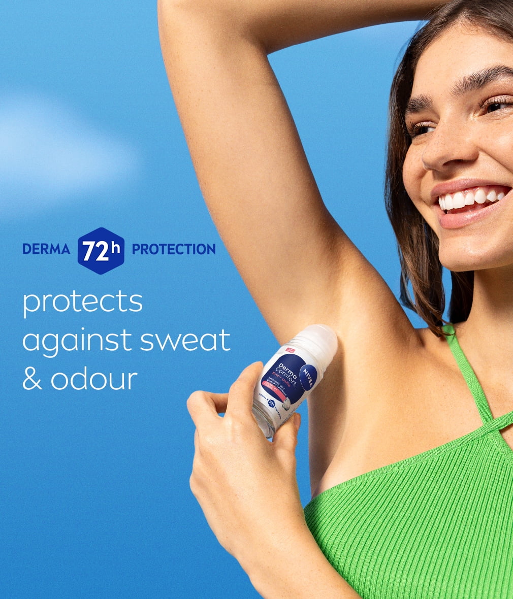 NIVEA Derma Comfort Unifie, antisudorifique en bille, protection 72 heures, 50 ml