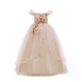 thumbnail image 1 of Robe de Bal Fille Dentelle Tulle Fleur Princesse Fête Robe Maxi, 1 of 7