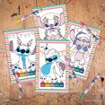 thumbnail image 3 of Livre de coloriage de Noël Disney Lilo et Stitch de 16 pages avec 5 crayons, coloriage de vacances, 3 of 7