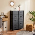 thumbnail image 3 of EDX Commode à 10 Tiroirs pour Chambre, Tour d'Organisation de Rangement en Tissu, Armoire, Gris, 3 of 8