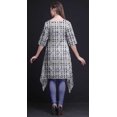 thumbnail image 4 of Bimba Hauts Imprimés Teinture sur Nœuds Shibori Violets pour Femmes Kurti Asymétrique Robe d'Été pour Filles XSmall, 4 of 6