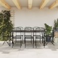 thumbnail image 1 of vidaXL 9 Piece Garden Dining Set Anthracite Metal Mesh, 1 of 5