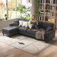 thumbnail image 2 of HOMCOM Changeable Sectional Sofa with Changeable Chaise Lounge, Dark Grey, 2 of 10
