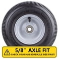 thumbnail image 3 of Hi-Run Sawtooth 4.10/3.50-4 4PR Pneumatic Wheelbarrow Tire Wheel 5/8" Axle Bore, 3 of 5