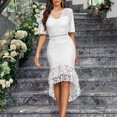 thumbnail image 1 of UPPADA Robe de Soirée pour Femmes à Paillettes avec Franges et Pampilles, Robe Fluide en Mousseline, Encolure Carrée, Robe Ajustée, Robes d'Invitée de Mariage, Froncée, Extensible, Fente Latérale Irrégulière, Robe, Liquidation, 1 of 7