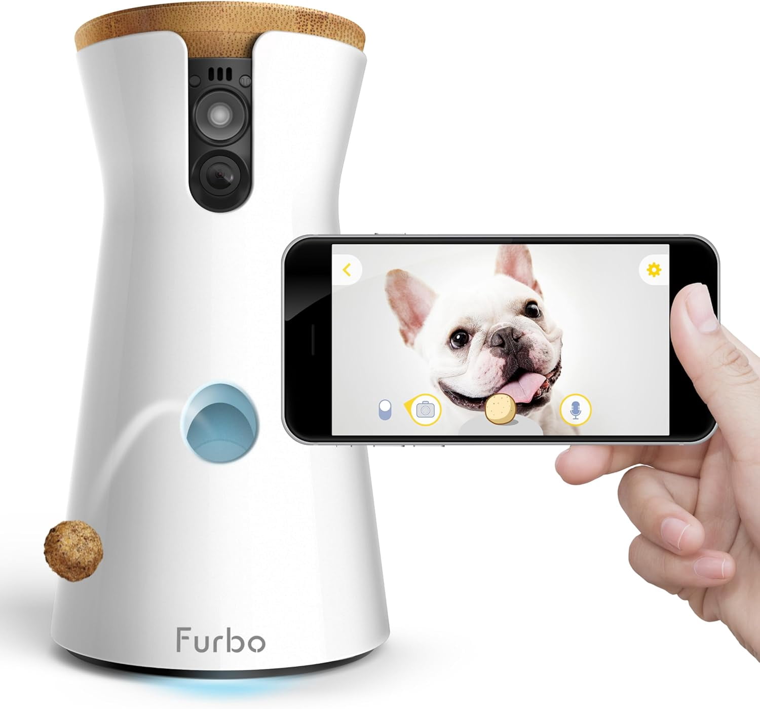 Furbo Dog Camera Treat Tossing, Full HD Wifi Pet Camera and 2-Way Audio, Designed for Dogs