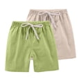 thumbnail image 1 of RXIRUCGD 2025 Summer Clothes for Kids 2PC Children's Summer Solid Casual Sports Shorts With Drawstring For Kids, 1 of 8