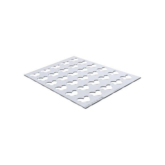 Silikomart Élément Décoratif Cœur en Chablon 30 Cavités Ensemble de Moules en Silicone, Ensemble de 2