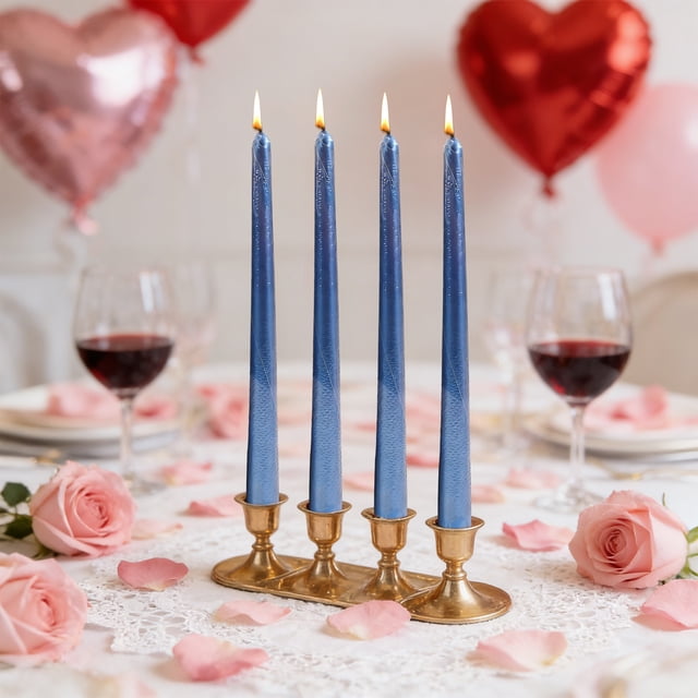 Twisted Taper Candles 4 Pack Dripless Wax Candles for Wedding Table Centerpieces