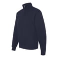 thumbnail image 2 of Jerzees Mens NuBlend Quarter Zip Cadet Collar Sweatshirt, M, J Navy, 2 of 3