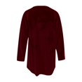 thumbnail image 5 of Timegard Hauts Grande Taille pour Femmes Manches Longues Col en V Cranté Bouton Froncé Tunique Décontractée Chic, 5 of 5