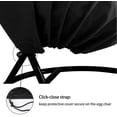 thumbnail image 4 of Outdoor Furniture Cover - Garden Rattan Wicker Waterproof Hanging Chair Furniture Cover - Egg Protective Cover Chair - 210D Oxford Polyester PVC Cover - Black, 4 of 5