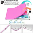 thumbnail image 4 of iPad PRO 9.7 Inch [ PRO 9.7 2016 ] A1673 A1674 A1675 MLPX2LL/A MLPW2LL/A MLPY2LL/A MLYJ2LL/A Trifold PC Lightweight Smart PU Leather Protective Hard Back Cover - Pink, 4 of 8