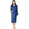 thumbnail image 1 of Sunny Forrest Nautical Bliss navy blue Hooded Robe with pockets. (CA/US, Alpha, Small, Medium, Regular, Regular, Navy Blue), 1 of 1