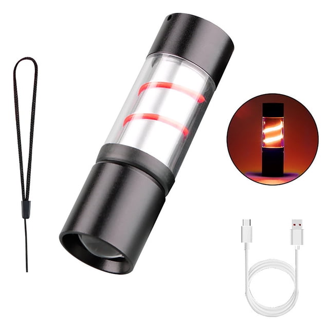 RKSTN Râteau à Tapis Haute Puissance Lampe de Poche LED Rechargeable Mini Zoom Torche Extérieur Camping Lampe Lanterne Lampe de Poche