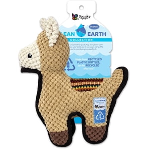 Clean Earth Plush - Textured Llama Dog Toy - 100% Sustainable