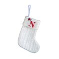 thumbnail image 1 of Decorative Knitted Christmas Socks Bag for Kids with Embroidery Letters Candy Themed Holiday Stocking, 1 of 3