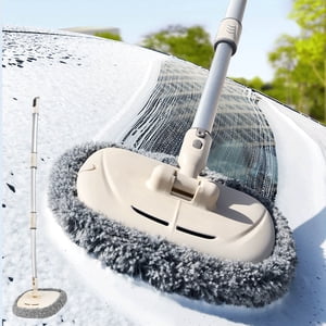 Danhjin Mop Car Wash Mop Curved Pole Car Wash Does Not Damage Car Paint Soft Bristle Telescopic Car Brush Special Mop and Bucket Set