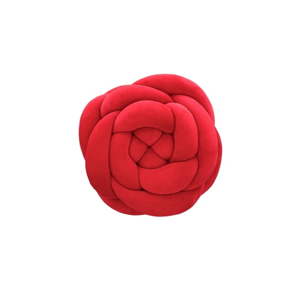 Aodebiao Rose-patterned Decorative Throw Knot Pillow Ball for Home Chair Sofa Couch Bed Aesthetic Round Velvet Knotted Pillow Cushion