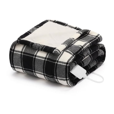 Sunbeam Throw Poseidon Blue Microplush, 4 Heat Settings, 4-Hour Auto Shut-Off, Electric Heated Blanket, 50” x 60”