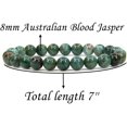 thumbnail image 2 of Bracelet Extensible Unisexe en Perles Rondes de 8 mm en Jaspe Sanguin Australien Naturel 7 Pouces, 2 of 5