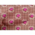 thumbnail image 4 of oneOone Cotton Poplin Fabric Check|Leaves & Rose Floral Decor Fabric Printed BTY 56 Inches Wide, 4 of 4