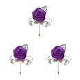 thumbnail image 1 of relayinert Épingle Broche Moderne Minimaliste Pièce Unique et à la Mode Épingles de Luxe pour Mariages Rouge Violet Ensemble de 3, 1 of 6