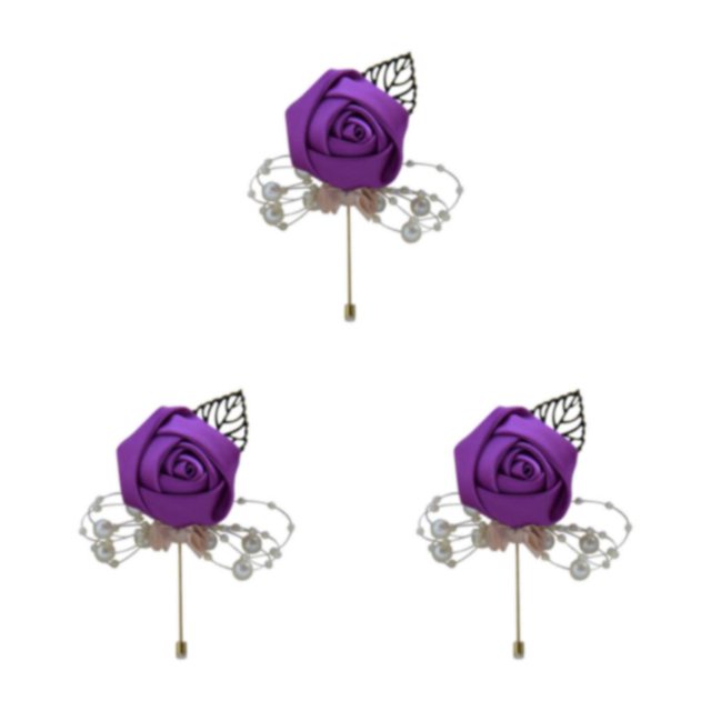 relayinert Épingle Broche Moderne Minimaliste Pièce Unique et à la Mode Épingles de Luxe pour Mariages Rouge Violet Ensemble de 3