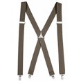 thumbnail image 1 of Mens Elastic X-Back Adjustable Straight Clip On Suspenders - Olive (Tall, 54" Long), 1 of 6