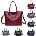 thumbnail image 2 of Women Tote Bag Solid Color Large Capacity Casual Tote Handbag Crossbody Purse, 2 of 6