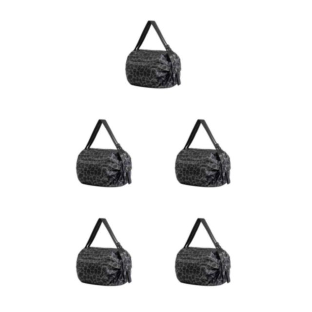 relayinert Foldable Storage Bag Travel Companion For All Occasions Waterproof Beach Bag black pantherpattern 5Set