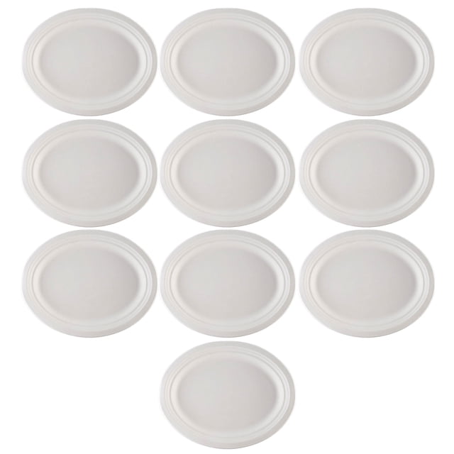 Assiettes Ovales en Papier Blanches 12 Pouces Grandes Assiettes en Papier Assiettes Jetables Assiettes en Papier Assiettes de Souper en Papier Robustes Assiettes en Papier en Vrac