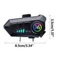 thumbnail image 2 of TopLLC Motorcycle Helmet Bluetooth Headset 300meters 2 Riders Bluetooth Helmet Intercom Headset With Noise Sound Quality Speakers Communication Systems Motorcycle on Clearance, 2 of 9