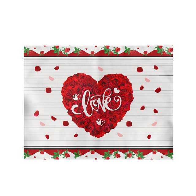 Kitchen Placemat Valentine'S Day Placemats Red Check Placemats 30X45Cm For Table Decoration Valentine'S Day Waterproof Table Placemats For Indoor Kitchen Decoration Dinner, Kitchen Placemat