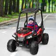 thumbnail image 3 of Gymax Voiture UTV pour Enfants 12 V à Batterie, Camion à Chevaucher avec Télécommande, Musique MP3, Rouge, 3 of 10