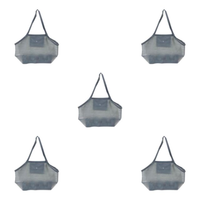 maskred Versatile Beach Toys Bag Durable Mesh Tote for Poolside Adventures Grey Extra Large 5Set