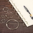 thumbnail image 5 of Unique Bargains 0.8' OD 0.6' ID Loose Leaf Rings Binder Ring Steel for Book DIY Scrapbook Notebook, Silver 48 Pack, 5 of 5
