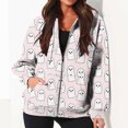 thumbnail image 4 of 2023 Chandails à Capuche Zippés pour Femmes Grande Taille Mode Blouse Imprimée Manches Longues Hauts Chandail Poches à Capuche en Liquidation, 4 of 8