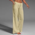 thumbnail image 2 of Kcodviy Pants Polyester Wide Legged Women Plus Size Winter Pants Daily Woman Yoga Pants with Pockets for Women Plus Size Plus Size Linen for Women Dress Pant Women Plus Size Wide Leg Pants 3X, 2 of 9