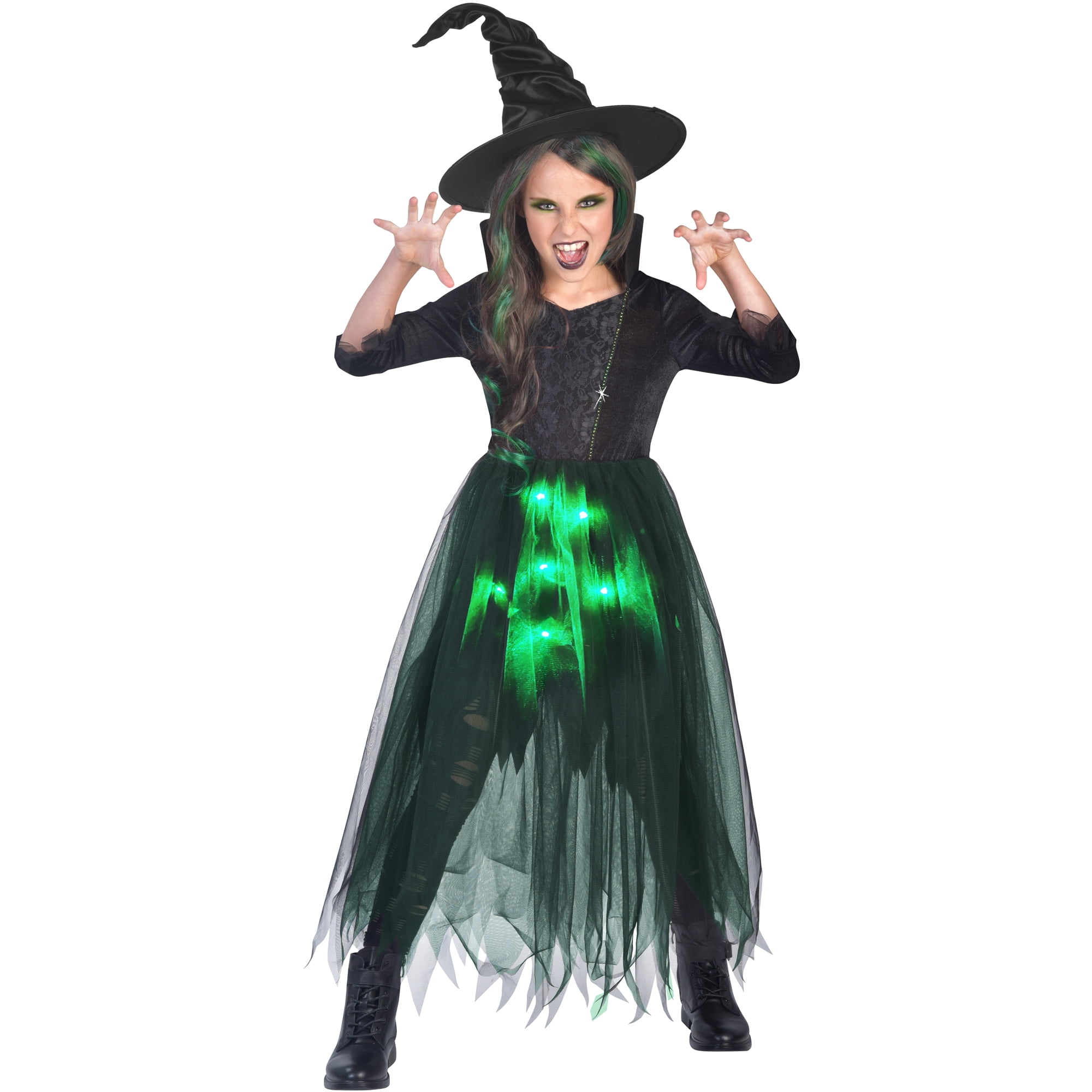 Wicked Witch Light Up Costume - Girls - S