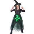 thumbnail image 1 of Wicked Witch Light Up Costume - Girls - M, 1 of 7