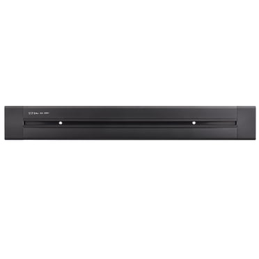 Graflsoa Système de Rail d'Alimentation Mural Ajustable pour Cuisine, Bureau et Maison - Rail Électrique Noir de 60 cm Monté en Surface (Prises Non Incluses)