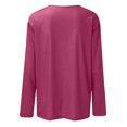 thumbnail image 5 of Timegard Womens Tops Long Sleeve Round Neck Solid Color Basic Tee Fall Casual Comfy Loose Tops Blouse, 5 of 5
