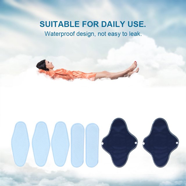 Protège-dessous Réutilisables Lavables Super Absorbants, Serviettes Menstruelles, Usage Période Sanitaire pour Fille Femme Usage Période Menstruelle